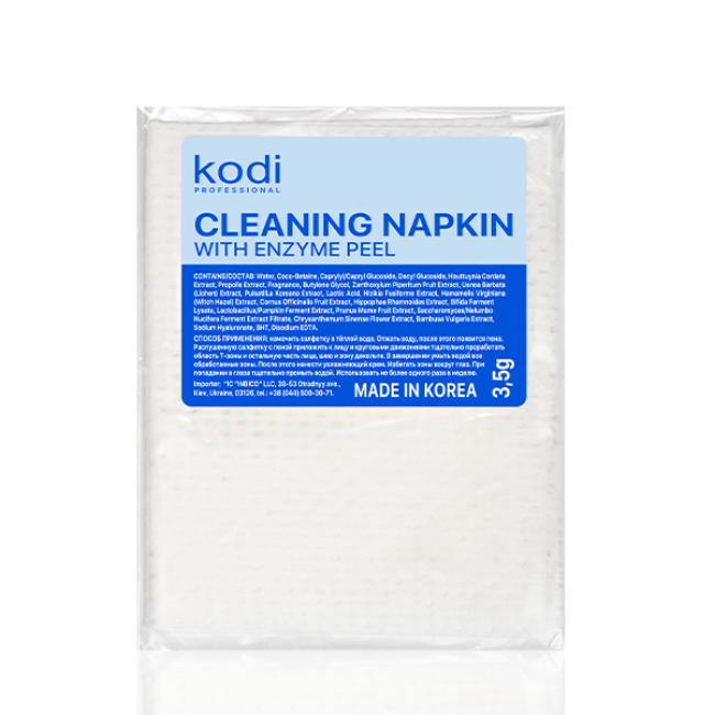 Cleaning napkin with enzyme peel (безворсовая салфетка для очищения лица с энзимами) - Kodi Professional