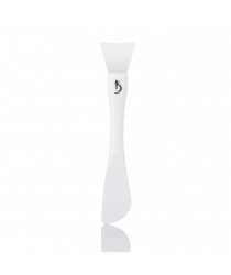 Double-sided plastic brush for applying masks with a silicone tip (color: white)