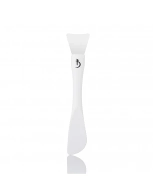 Double-sided plastic brush for applying masks with a silicone tip (color: white)