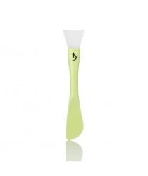 Double-sided plastic brush for applying masks with a silicone tip (color: green)