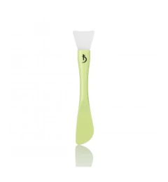 Double-sided plastic brush for applying masks with a silicone tip (color: green)