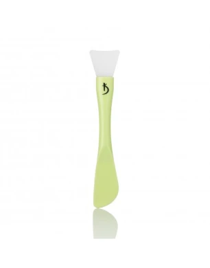 Double-sided plastic brush for applying masks with a silicone tip (color: green)