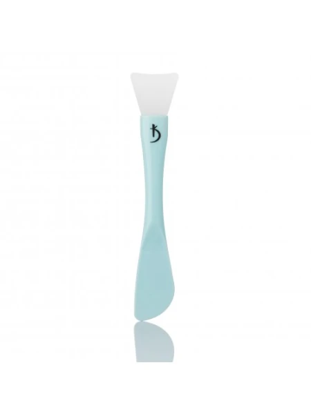 Double-sided plastic brush for applying masks with a silicone tip (color: blue)