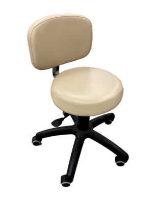 Стул для мастера со спинкой (бежевый)
