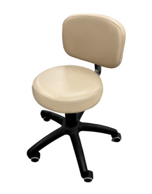 Стул для мастера со спинкой (бежевый)