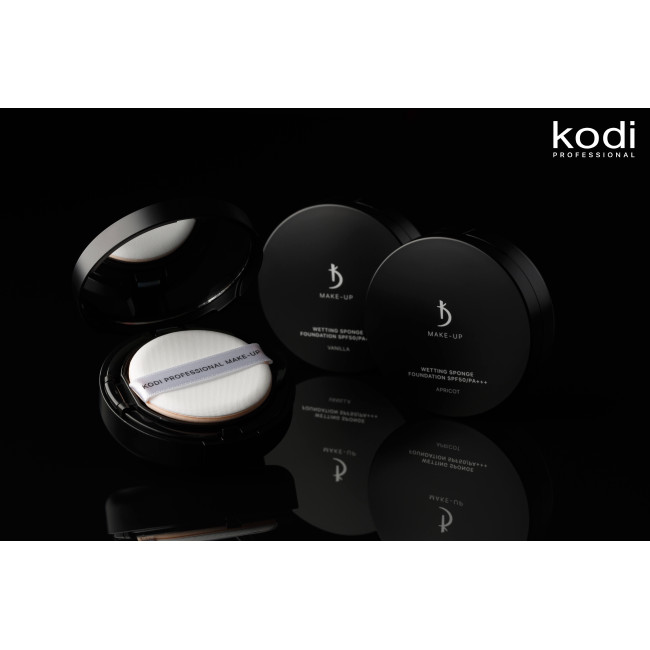 Wetting Sponge Foundation SPF50/PA+++ Apricot Kodi Professional Make-up (тональная основа-флюид со спонжем, Абрикос), 15г - Kodi Professional