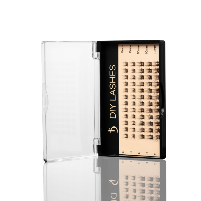 Eyelash Extensions DIY LASHES 01B C 0,07 (8 mm - 2, 10 mm - 2, 12 mm - 1) - Kodi Professional