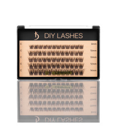 False eyelashes DIY LASHES 03B C 0,07 (8 mm - 1, 10 mm - 2, 12 mm - 1, 14 mm - 1)