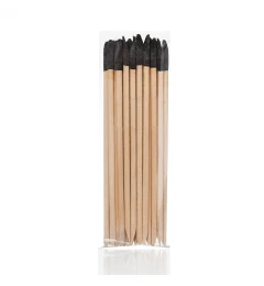 Wooden Nail Sticks, 14 cm, Single-Sided 280 Grit Abrasive (25 pcs/pack)