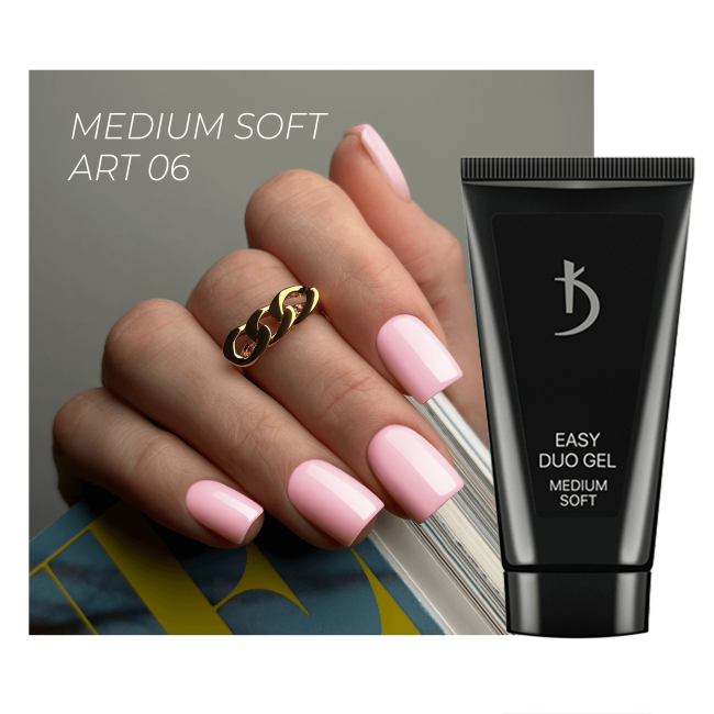 Professional acrylic gel system Easy duo gel Medium Soft Art №06, 30 g - Kodi Professional