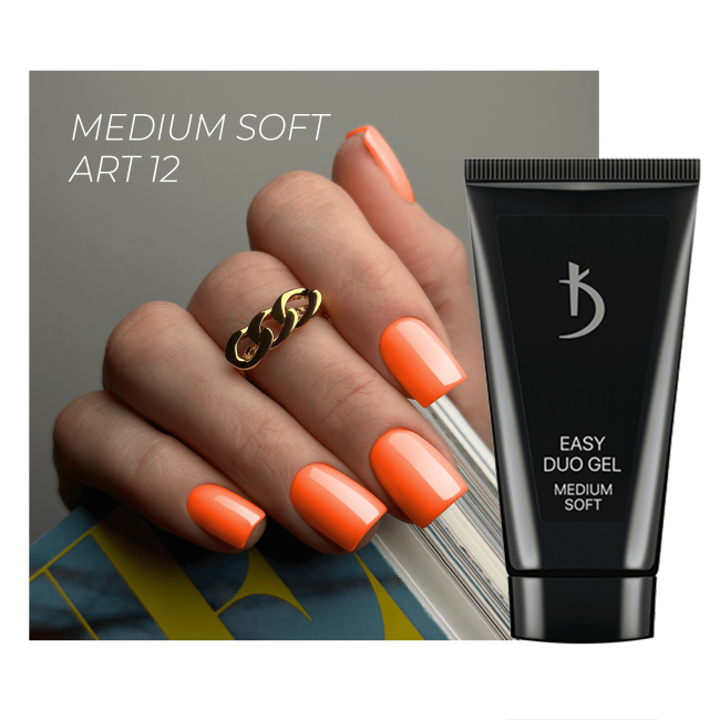 Professional acrylic gel system Easy duo gel Medium Soft Art №12, 30 g - Kodi Professional