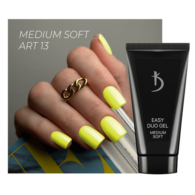 Professional acrylic gel system Easy duo gel Medium Soft Art №13, 30 g - Kodi Professional