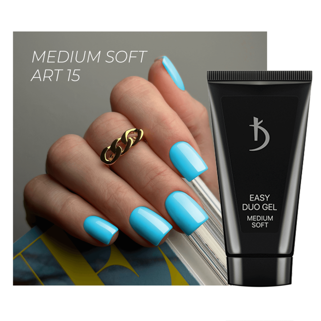 Professional acrylic gel system Easy duo gel Medium Soft Art №15, 30 g - Kodi Professional