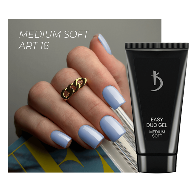 Professional acrylic gel system Easy duo gel Medium Soft Art №16, 30 g - Kodi Professional