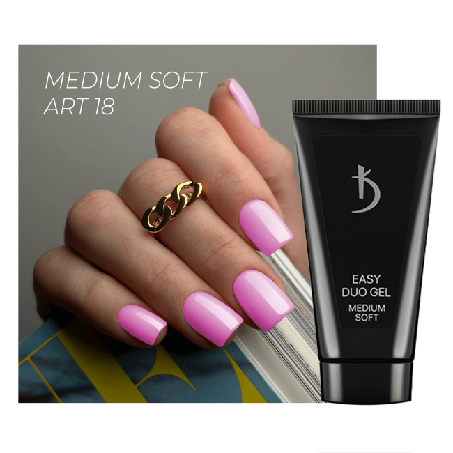 Professional acrylic gel system Easy duo gel Medium Soft Art №18, 30 g - Kodi Professional