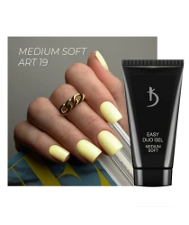 Professional acrylic gel system Easy duo gel Medium Soft Art №19, 30 g
