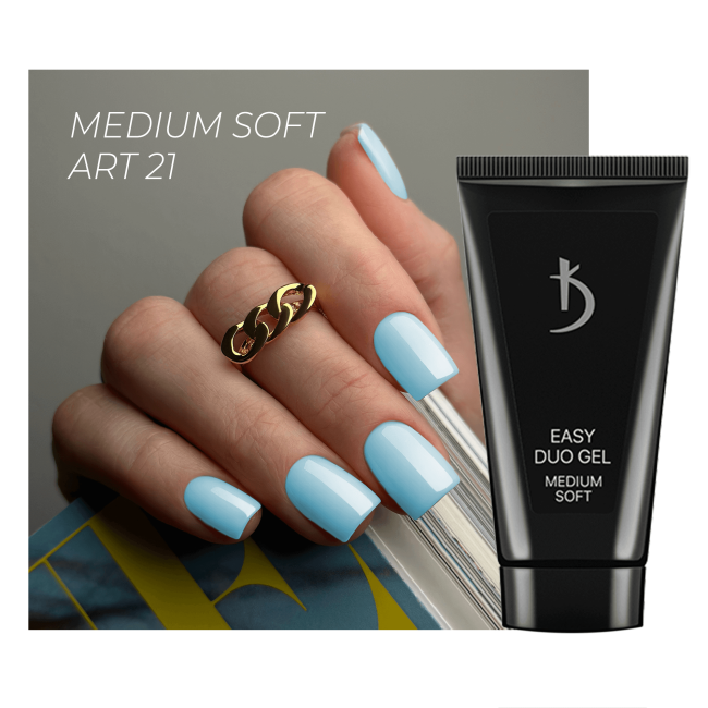 Professional acrylic gel system Easy duo gel Medium Soft Art №21, 30 g - Kodi Professional