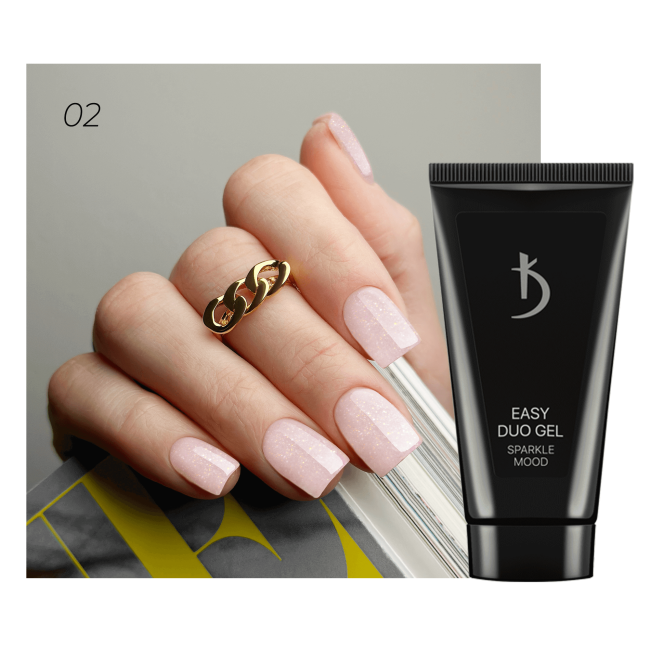 Easy Duo Gel "Sparkle Mood" № 2 (Acrylic Gel), 30 g - Kodi Professional