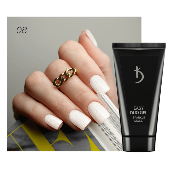 Professional acrylic-gel system Easy Duo Gel “Sparkle mood” № 08, 30 g - Kodi Professional