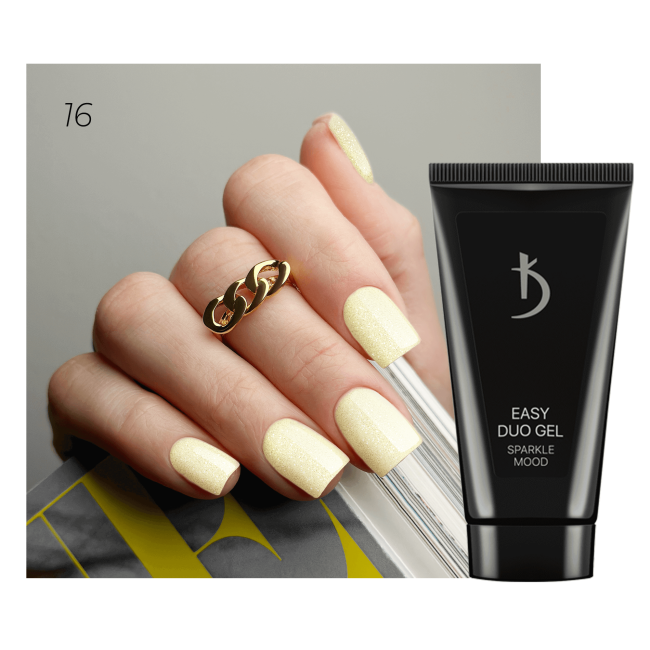 Professional acrylic-gel system Easy Duo Gel “Sparkle mood” № 16, 30 g - Kodi Professional