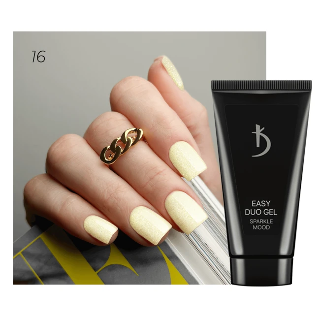 Professional acrylic-gel system Easy Duo Gel “Sparkle mood” № 16, 30 g - Kodi Professional