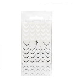 Слайдер-дизайн френч-омбре F01 (черный/белый)