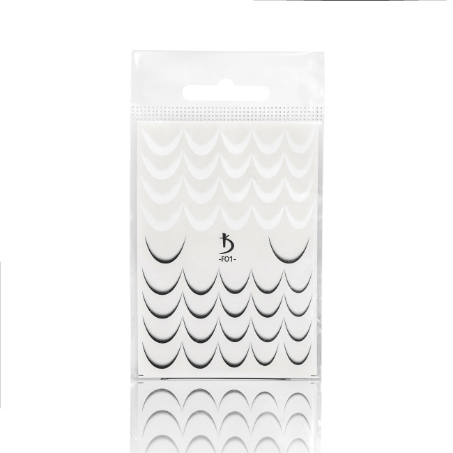 Слайдер-дизайн френч-омбре F01 (черный/белый) - Kodi Professional