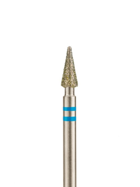 Semi-blunt diamond flame-shaped drill bit, diameter 2.3 mm, soft abrasive, P863f023