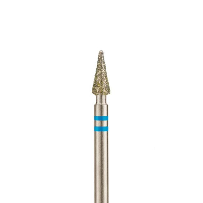 Semi-blunt diamond flame-shaped drill bit, diameter 2.3 mm, soft abrasive, P863f023 - Kodi Professional