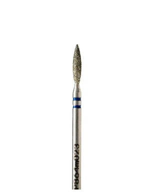 Semi-blunt diamond flame-shaped drill bit, diameter 2.3 mm, medium abrasive, P864m023