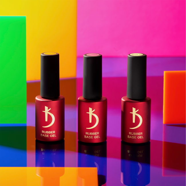 Цветное базовое покрытие для гель-лака Color Rubber base gel, Neon 02, 7 мл - Kodi Professional