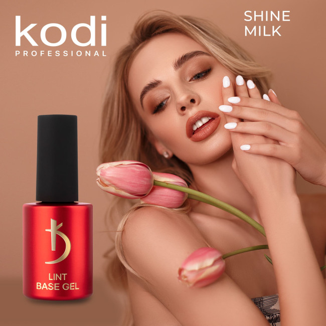 Lint base gel "Shine Milk", 15 ml - Kodi Professional