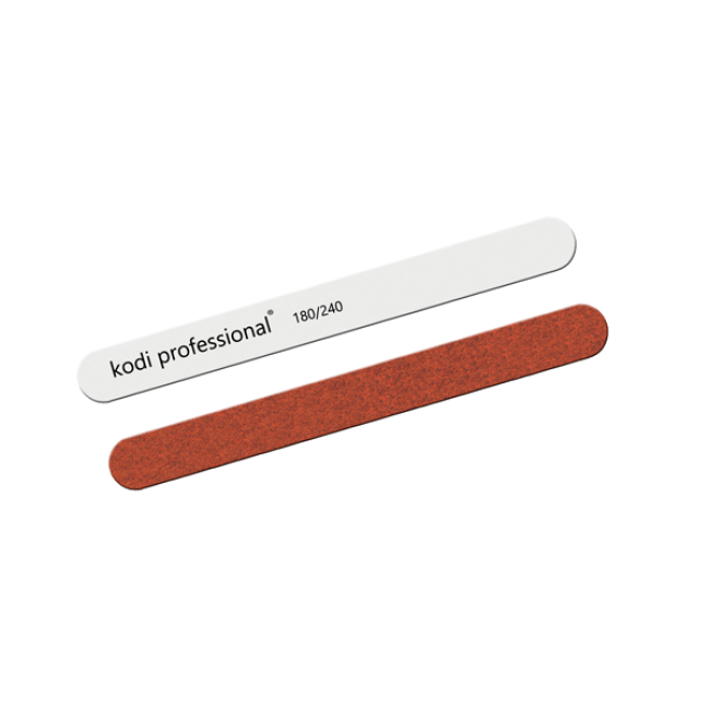 Nail File Straight White / Brown 180/240 - Kodi Professional