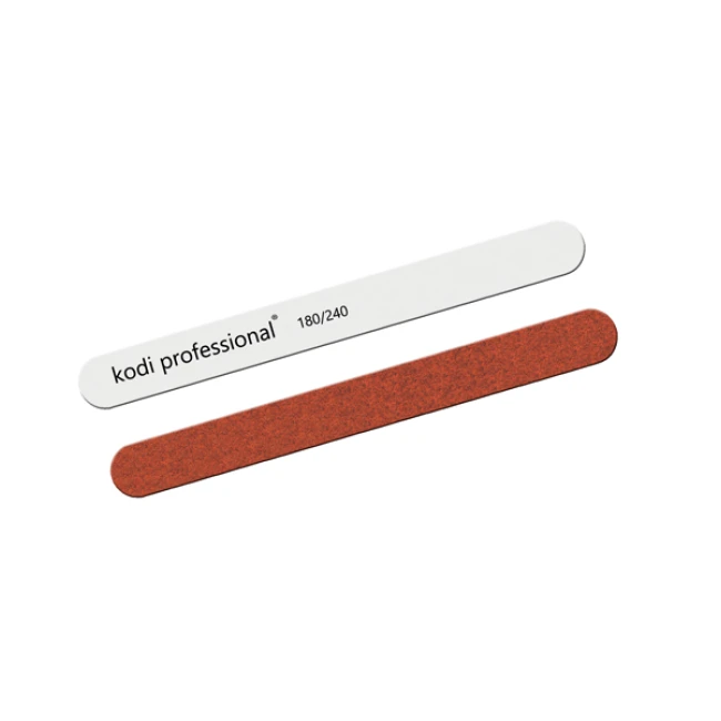 Nail File Straight White / Brown 180/240 - Kodi Professional