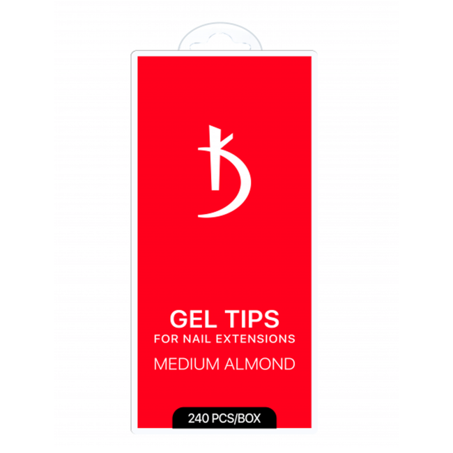 Gel Tips for Extensions MEDIUM ALMOND (240 pcs/pack) - Kodi Professional