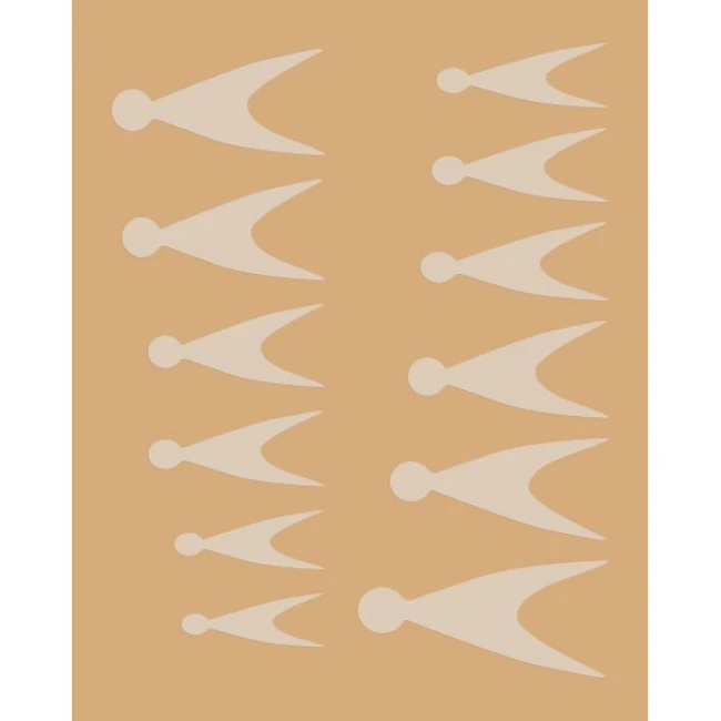 Moldі - Stencils for French manicure on top forms (12 pcs/set) Moldі - Stencils for French manicure on top forms (12 pcs/set) - Kodi Professional