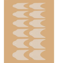 Square molds - Stencils for French manicure on top forms (12 pcs/set)