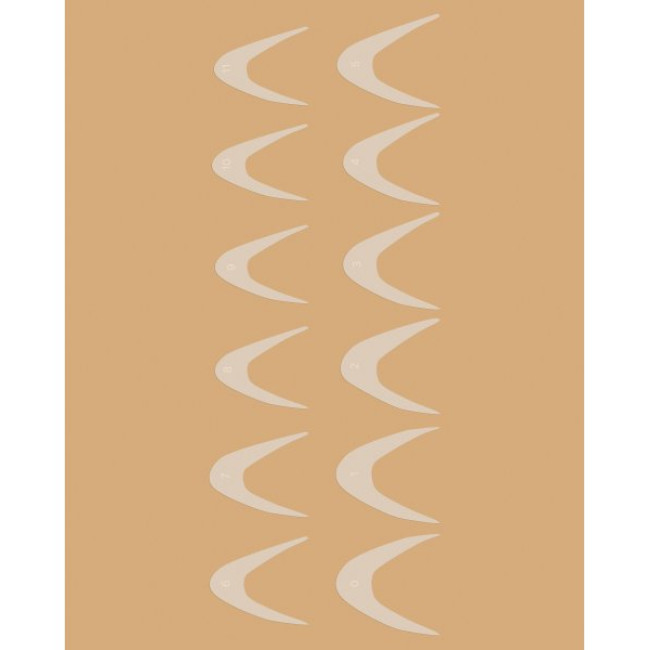 Молды трафареты для френча на верхних формах Universal (12 шт/набор) - Kodi Professional