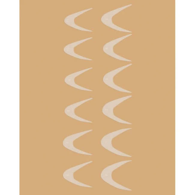 Universal Moldі - Stencils for French manicure on top forms (12 pcs/set) - Kodi Professional