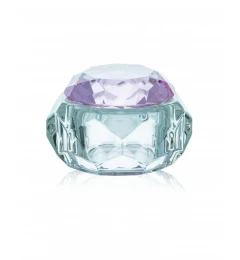 Glass bowl with pink lid, 30 ml