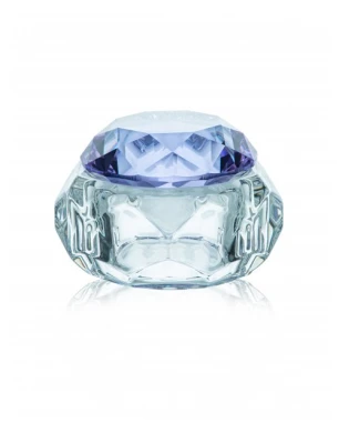 Glass bowl with purple lid, 30 ml