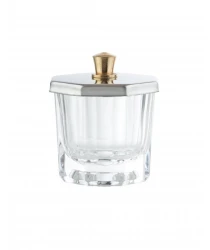 Glass bowl with metal lid, 10 ml