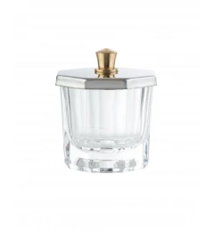 Glass bowl with metal lid, 10 ml
