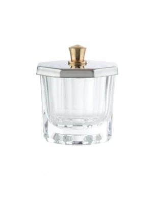 Glass bowl with metal lid, 10 ml