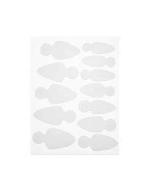 Mold Long Stiletto - Stencils for French manicure on top forms  (12 pcs/set)