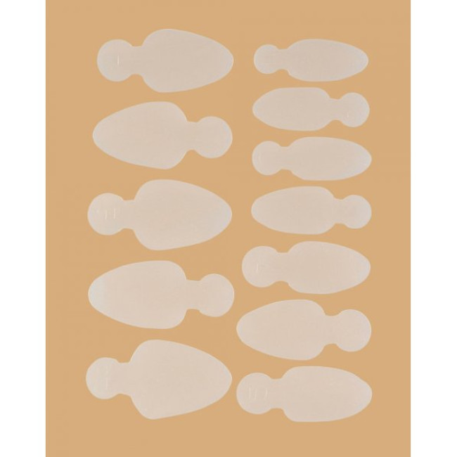 Mold Long Oval - Stencils for French manicure on top molds  (12 pcs/set) - Kodi Professional