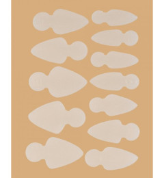 Mold Short Oval - Stencils for French manicure on top forms (12 pcs/set)