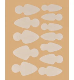 Mold Short Oval - Stencils for French manicure on top forms (12 pcs/set)