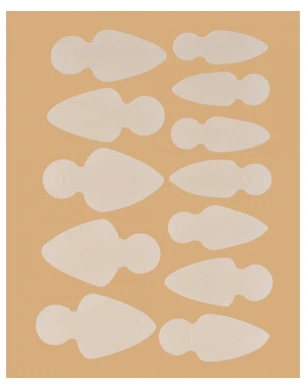 Mold Short Oval - Stencils for French manicure on top forms (12 pcs/set)