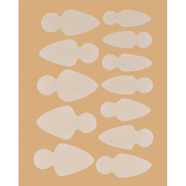 Mold Short Oval - Stencils for French manicure on top forms (12 pcs/set) - Kodi Professional